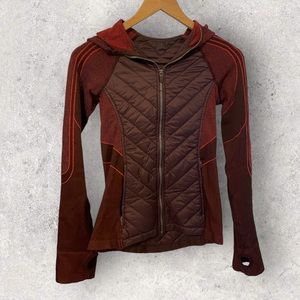 Sweaty Betty hooded Run jacket red burgundy S/ XS